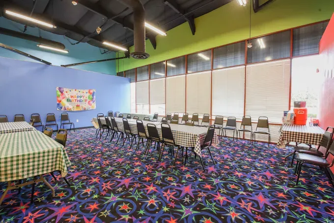 Kids birthday party venue in Sacramento — private rooms with pizza, decorations, and laser tag at SacTag