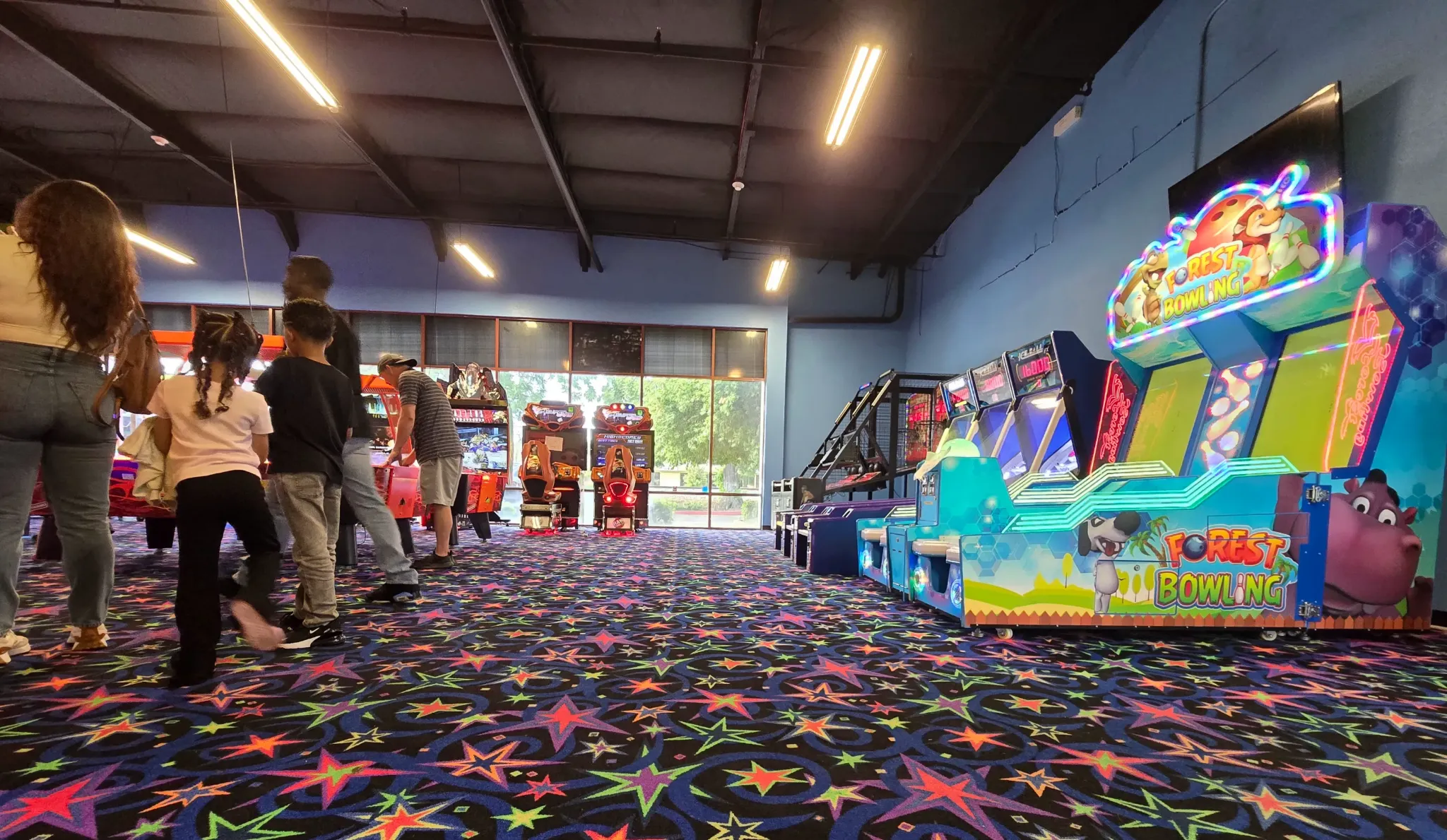 Family arcade entertainment center with bowling game at SacTag Sacramento.