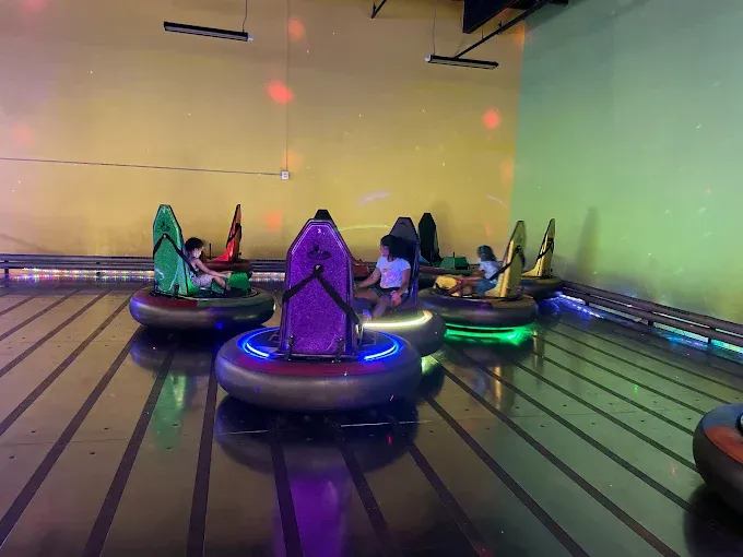Indoor bumper cars at SacTag entertainment center.