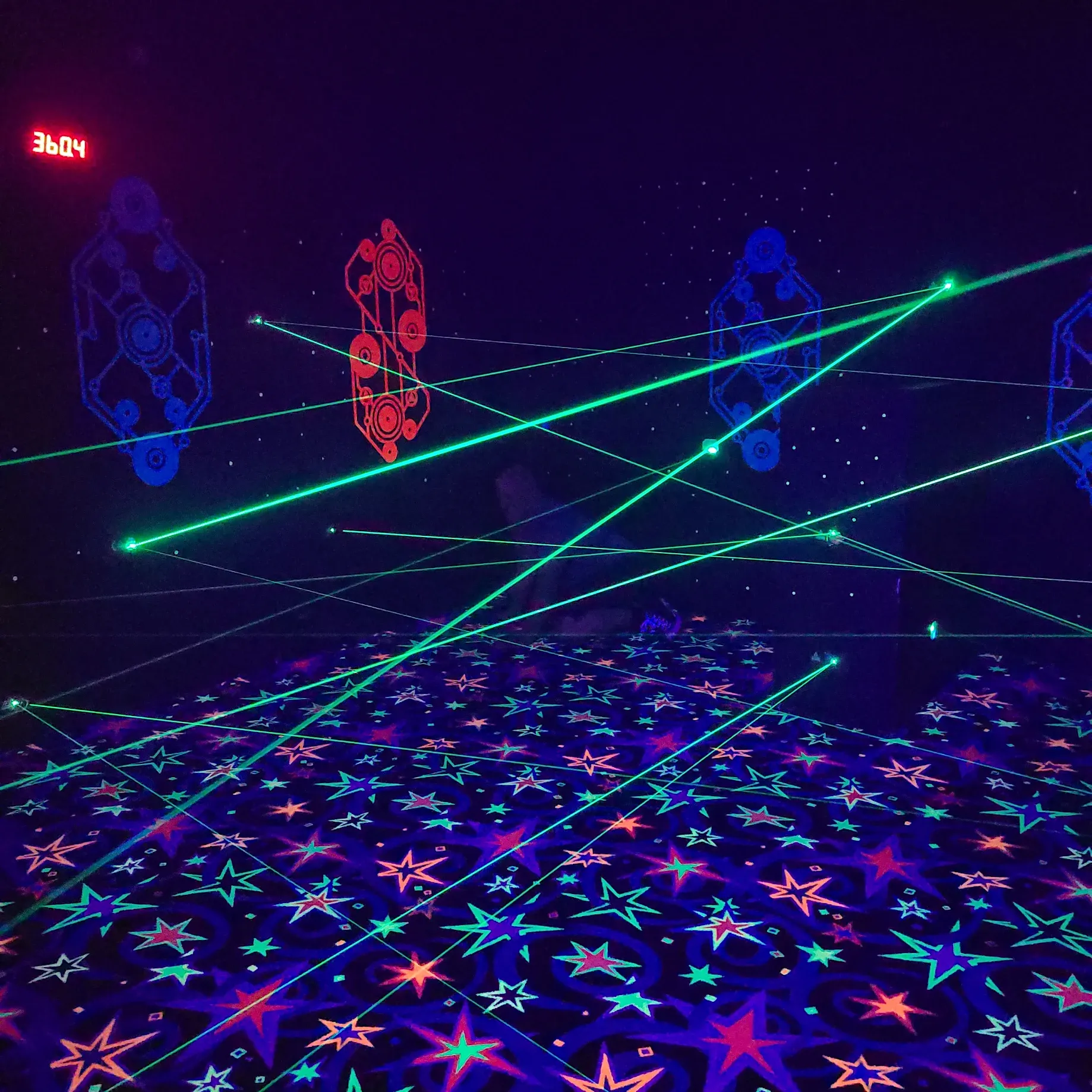 Laser Maze challenge at SacTag in Sacramento CA — navigate infrared beams